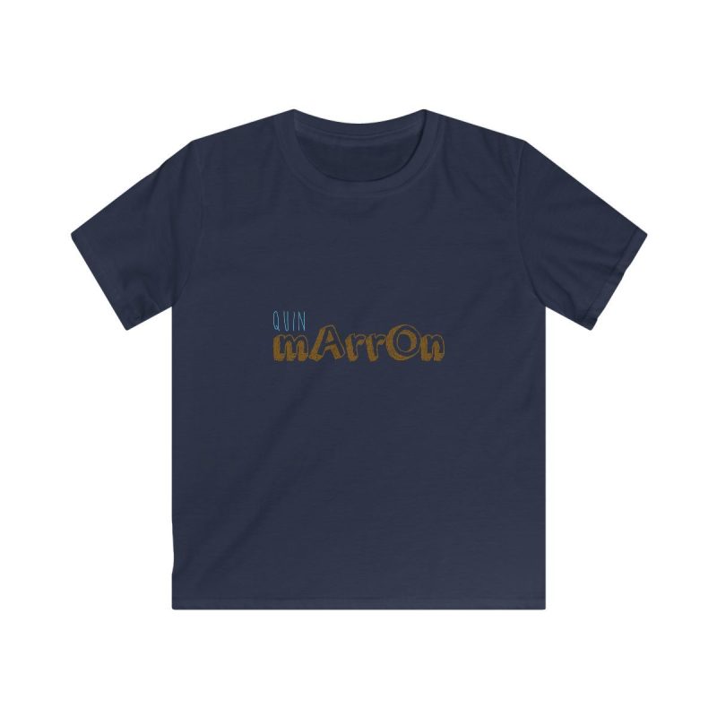 Camiseta infantil Softstyle - Azul marino - Camiseta «Quin marrón»