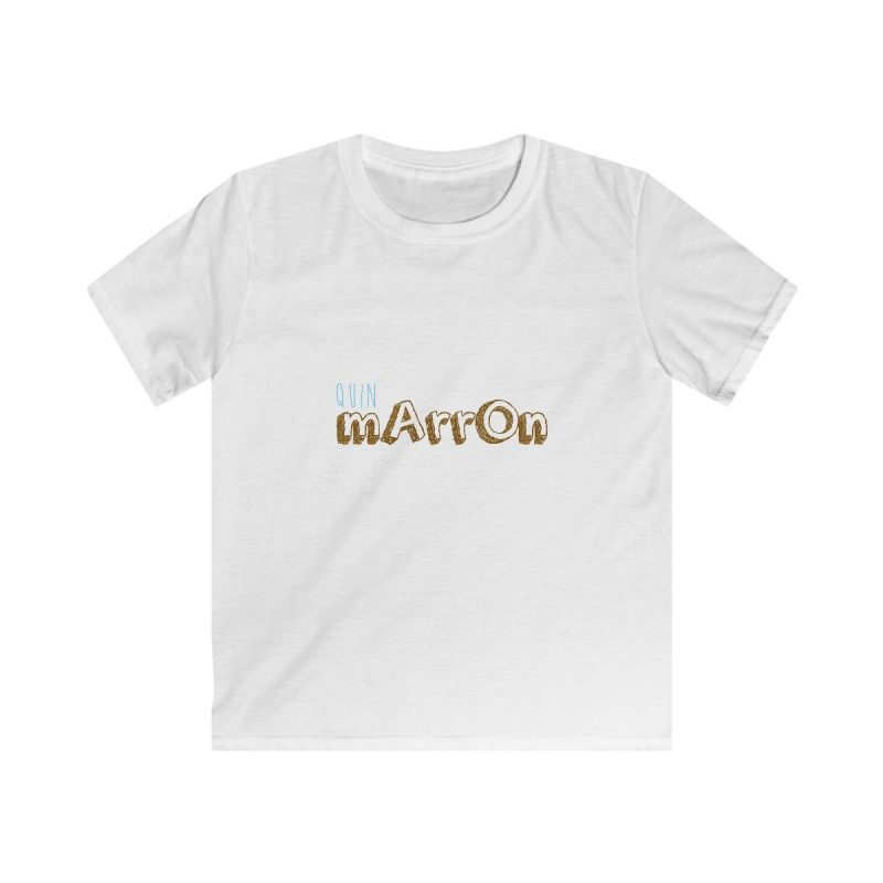 Camiseta infantil Softstyle - Blanco - Camiseta «Quin marrón»
