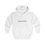 Sudadera con capucha y cremallera - Blanco artico - Camiseta «Quin marrón»