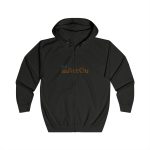 Sudadera con capucha y cremallera - Negro azabache - Camiseta «Quin marrón»