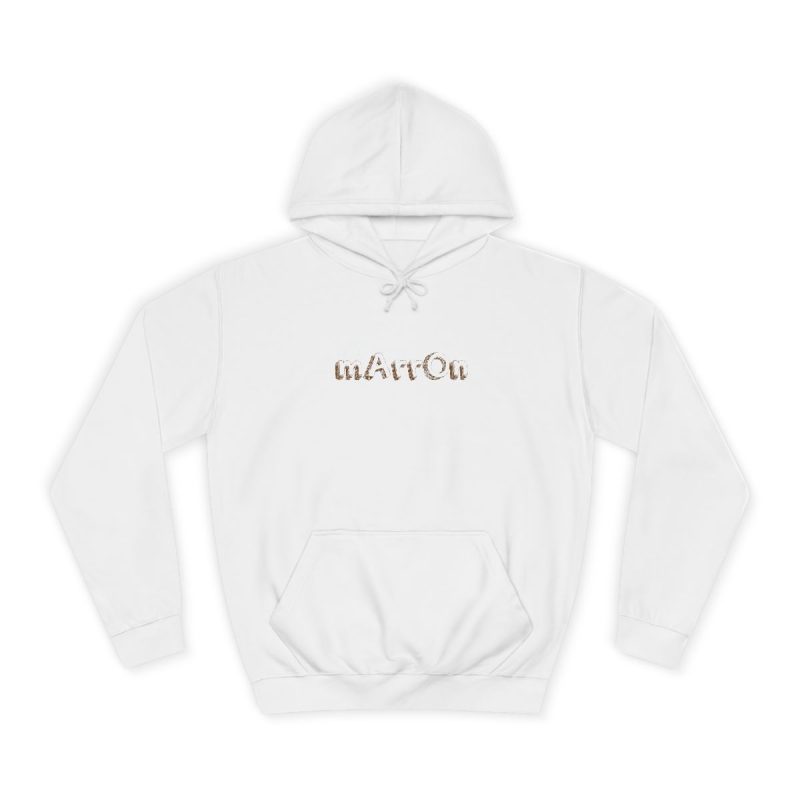 Sudadera universitaria - Blanco artico - Camiseta «Quin marrón» Sudadera universitaria - Blanco artico - Camiseta «Quin marrón»