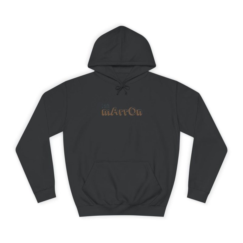 Sudadera universitaria - Negro azabache - Camiseta «Quin marrón»