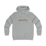 Sudadera universitaria mujer - Gris jaspeado claro - Camiseta «Quin marrón» Sudadera universitaria mujer - Gris jaspeado claro - Camiseta «Quin marrón»