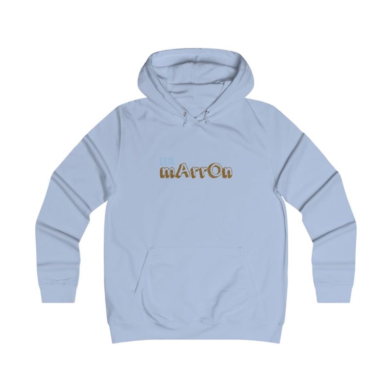 Sudadera universitaria mujer - Azul cielo - Camiseta «Quin marrón»