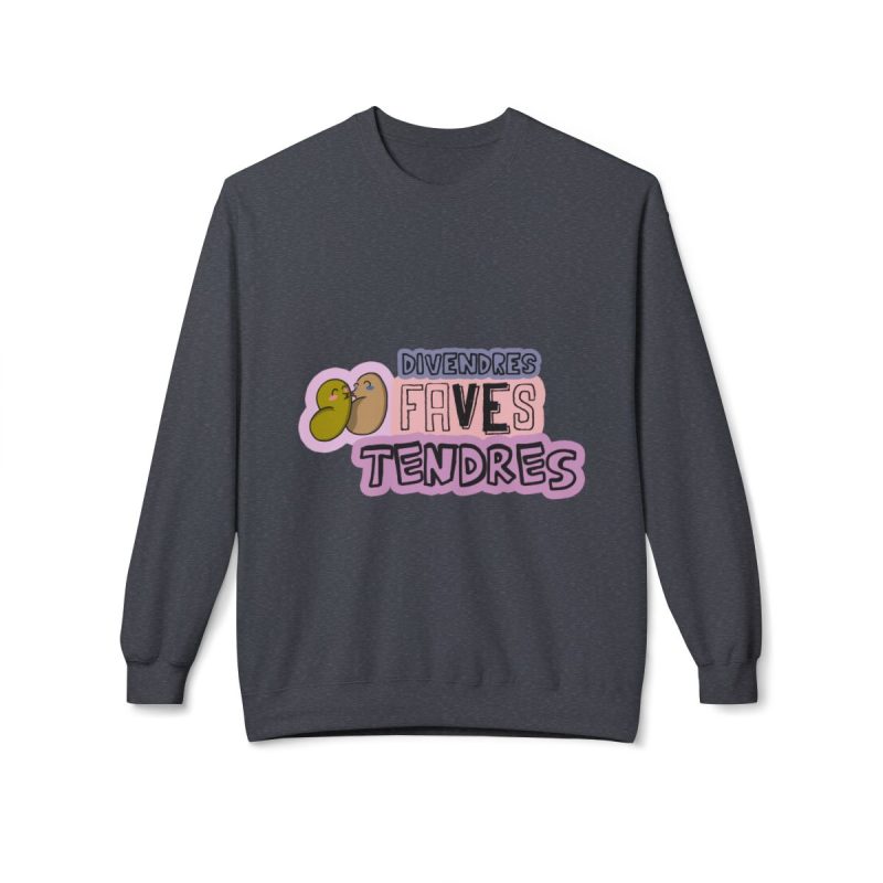 Sudadera Softstyle cuello redondo - Gris jaspeado oscuro - Camiseta «Divendres, faves tendres»