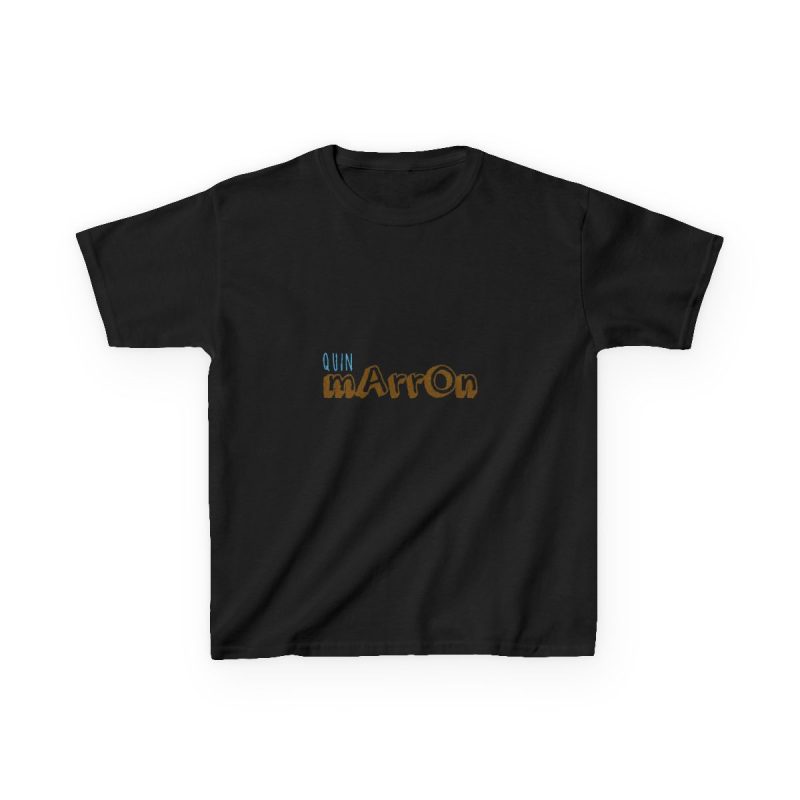 Camiseta infantil algodon grueso - Negro - Camiseta «Quin marrón»