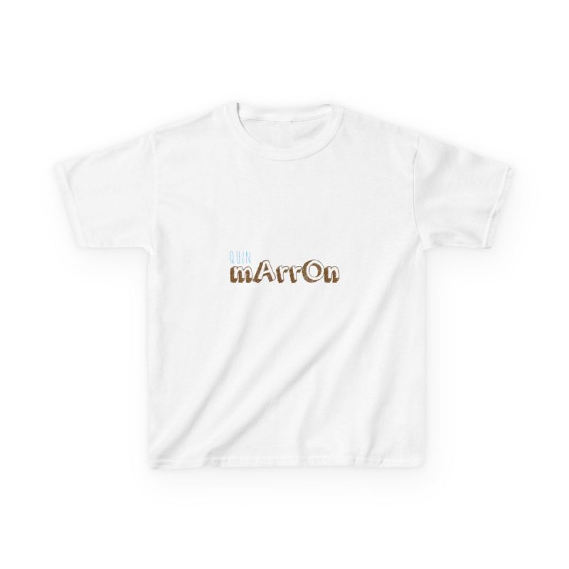 Camiseta infantil algodon grueso - Blanco - Camiseta «Quin marrón»