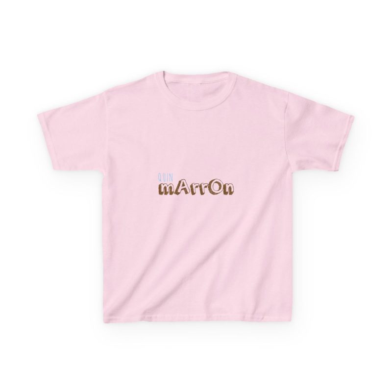 Camiseta infantil algodon grueso - Rosa claro - Camiseta «Quin marrón»