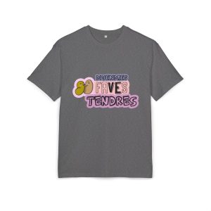 Camiseta oversize gruesa - Gris marengo jaspeado - Camiseta «Divendres, faves tendres»