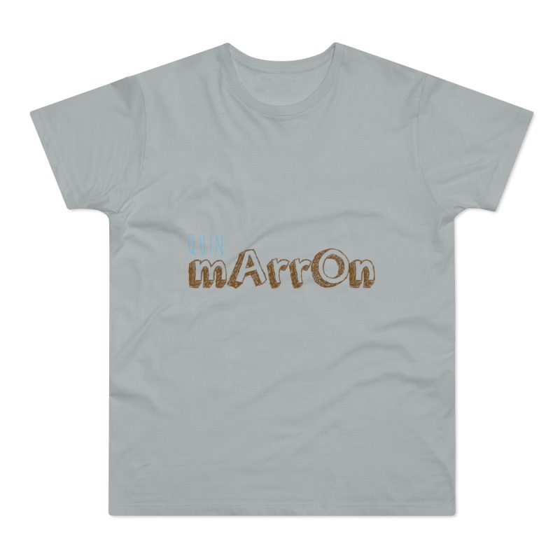 Camiseta hombre punto liso - Gris Pacifico - Camiseta «Quin marrón»