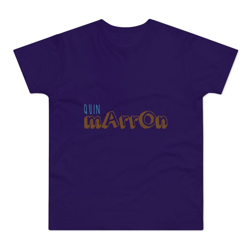 Camiseta hombre punto liso - Morado urbano - Camiseta «Quin marrón»