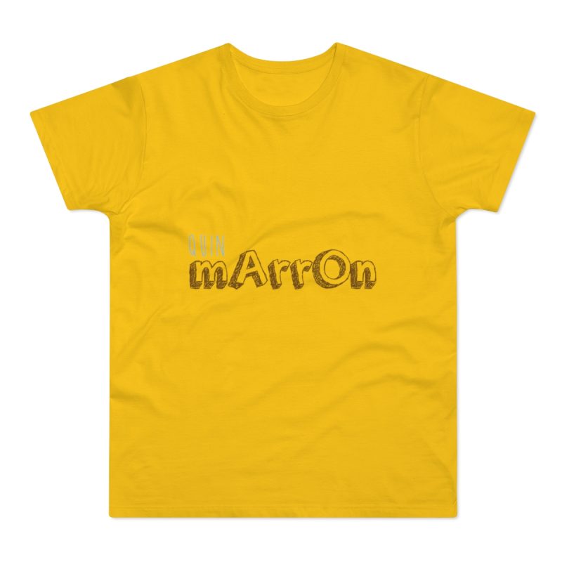 Camiseta hombre punto liso - Amarillo dorado - Camiseta «Quin marrón»