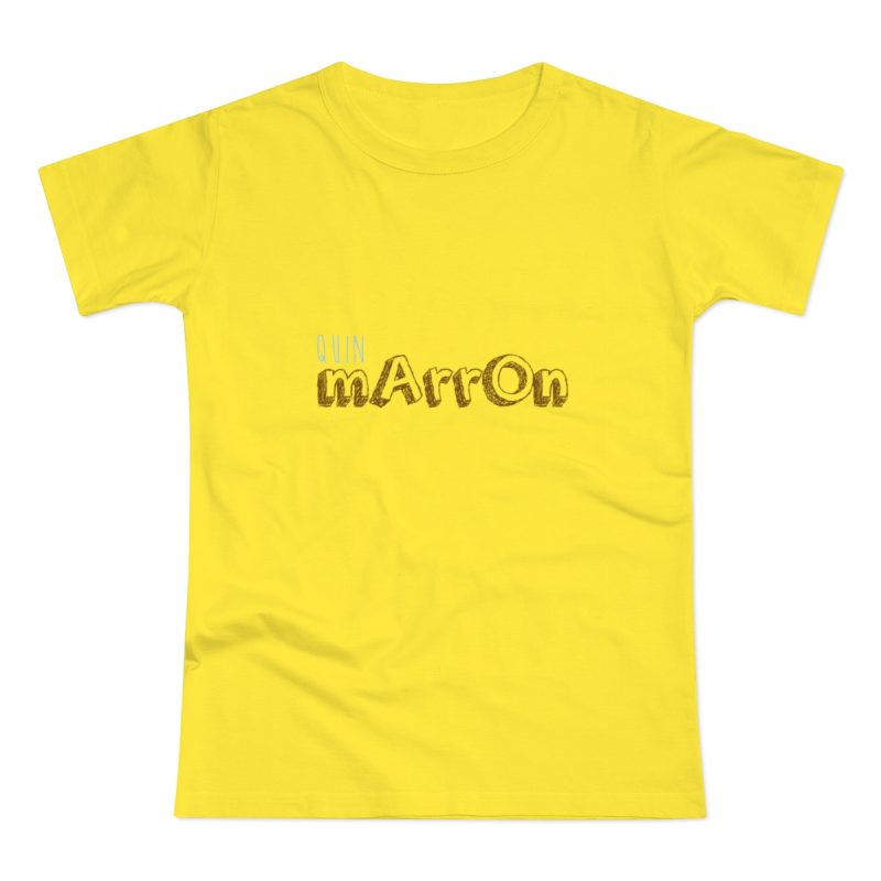 Camiseta mujer punto liso - Amarillo solar - Camiseta «Quin marrón»