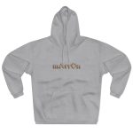 Sudadera con capucha cerrada - Gris jaspeado claro - Camiseta «Quin marrón»