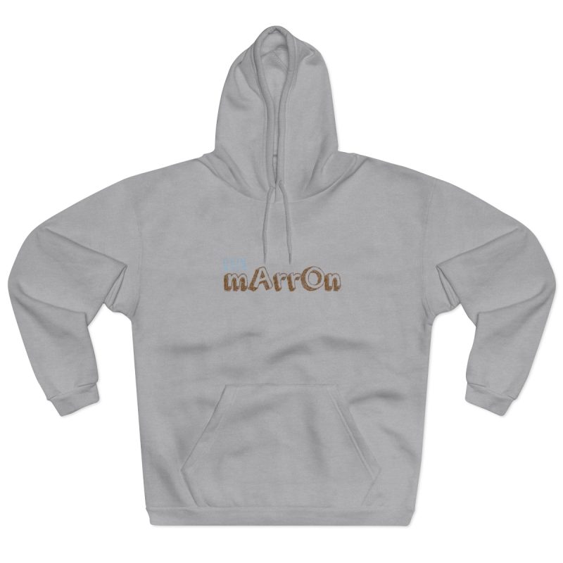 Sudadera con capucha cerrada - Gris jaspeado claro - Camiseta «Quin marrón»