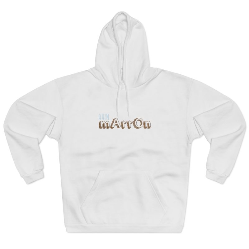 Sudadera con capucha cerrada - Blanco - Camiseta «Quin marrón»