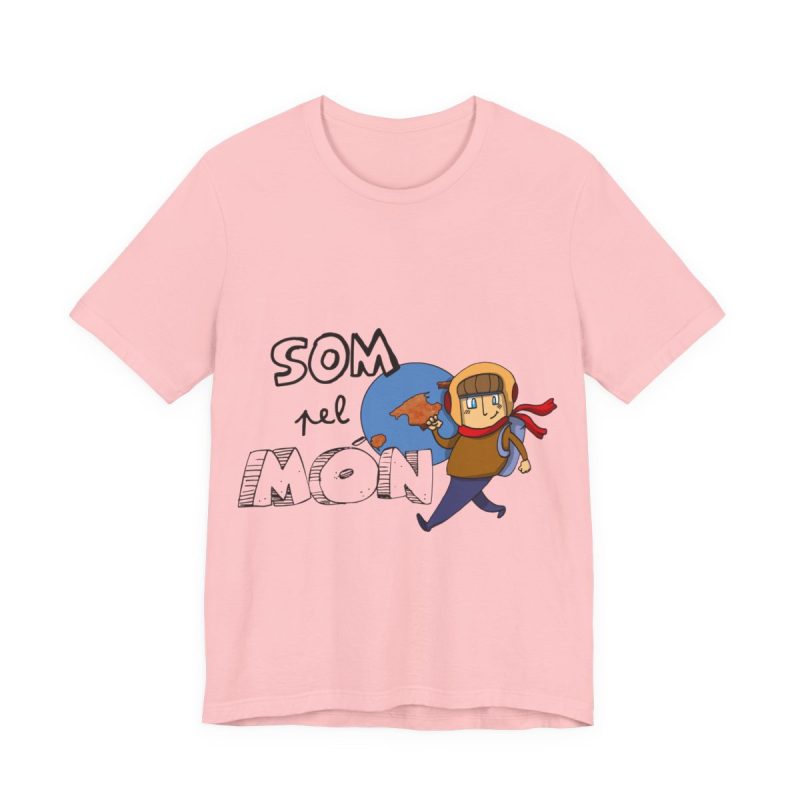 Camiseta jersey manga corta - Rosa - Camiseta «Som pel món» Camiseta jersey manga corta - Rosa - Camiseta «Som pel món»