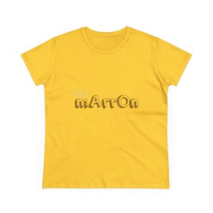 Camiseta mujer algodon medio - Amarillo margarita - Camiseta «Quin marrón»