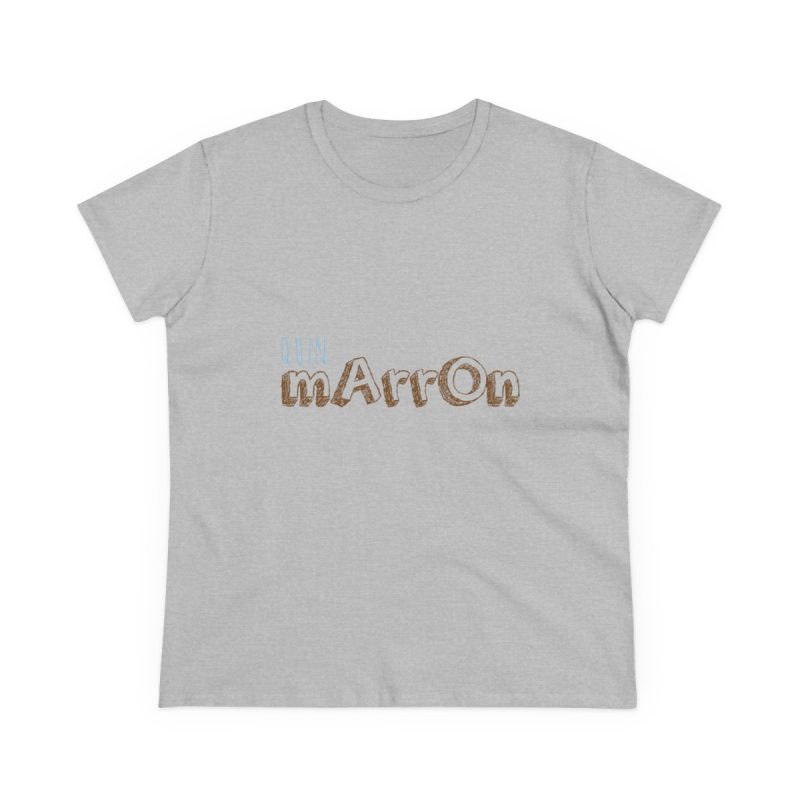 Camiseta mujer algodon medio - Gris deportivo - Camiseta «Quin marrón»