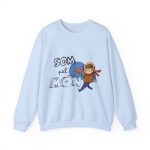 Sudadera cuello redondo - Azul claro - Camiseta «Som pel món» Sudadera cuello redondo - Azul claro - Camiseta «Som pel món»