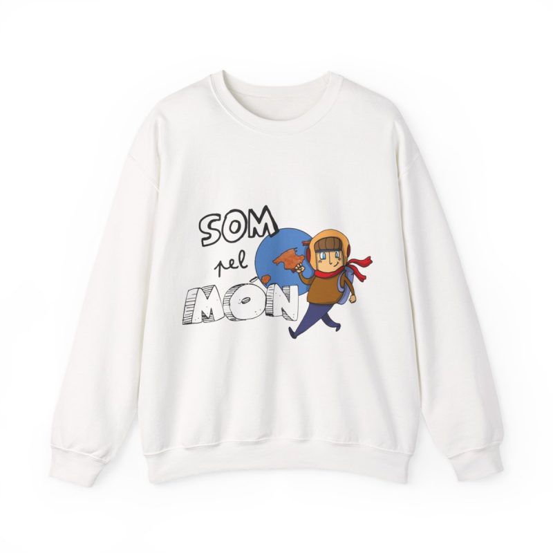 Sudadera cuello redondo - Blanco - Camiseta «Som pel món»