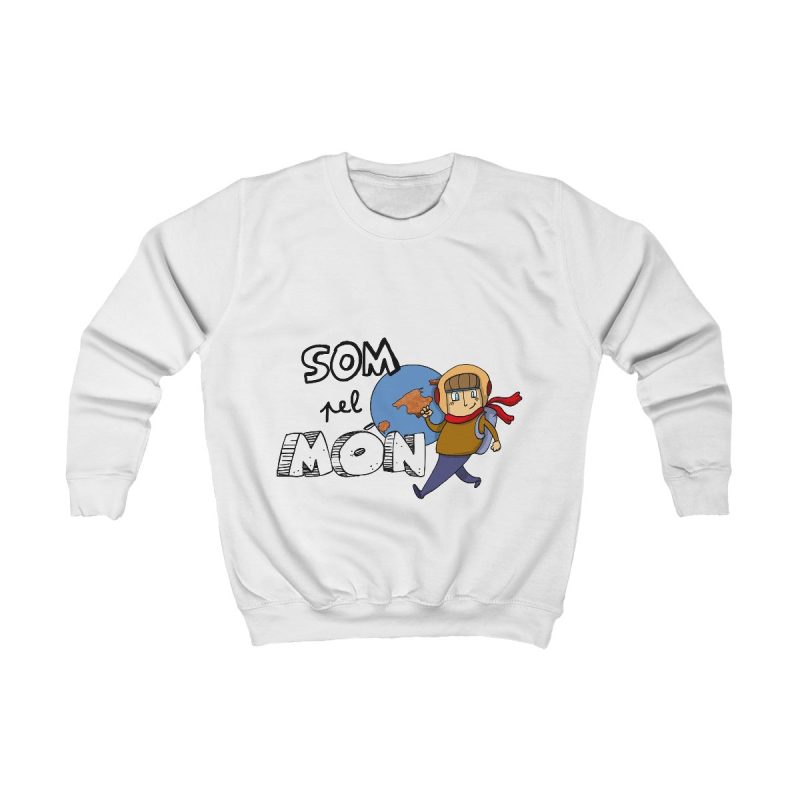Sudadera infantil - Blanco artico - Camiseta «Som pel món» Sudadera infantil - Blanco artico - Camiseta «Som pel món»