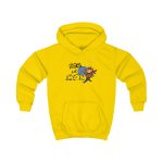 Sudadera con capucha infantil - Amarillo sol - Camiseta «Som pel món»