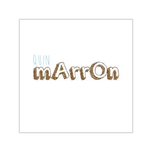 Pegatinas de vinilo cuadradas - Camiseta «Quin marrón»