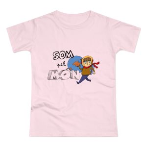 Camiseta mujer punto liso - Rosa orquidea - Camiseta «Som pel món»