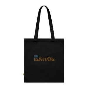 Bolsa de algodon organico - Negro - Camiseta «Quin marrón»