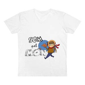 Camiseta hombre cuello de pico Presenter - Blanco - Camiseta «Som pel món»