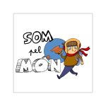 Pegatinas de vinilo cuadradas - Camiseta «Som pel món»