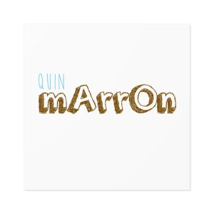 Pegatinas laminadas cuadradas - Camiseta «Quin marrón»