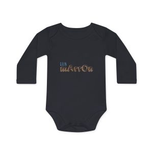 Body bebe manga larga organico - Negro - Camiseta «Quin marrón»