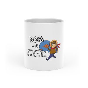Taza con asa de corazon - Blanco - Camiseta «Som pel món»
