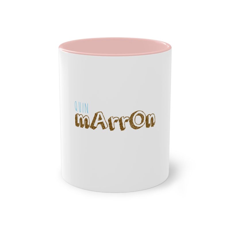 Taza bicolor - Rosa - Camiseta «Quin marrón»