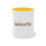 Taza bicolor - Amarillo dorado - Camiseta «Quin marrón»