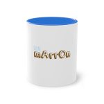 Taza bicolor - Azul Cambridge - Camiseta «Quin marrón»