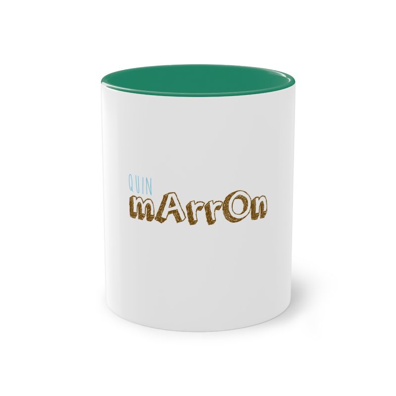 Taza bicolor - Verde oscuro - Camiseta «Quin marrón»