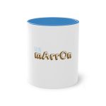 Taza bicolor - Azul claro - Camiseta «Quin marrón»