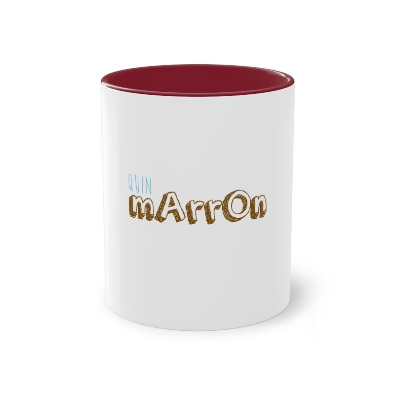Taza bicolor - Granate - Camiseta «Quin marrón»