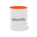 Taza bicolor - Naranja - Camiseta «Quin marrón»