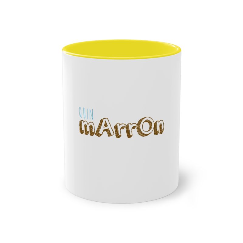 Taza bicolor - Amarillo - Camiseta «Quin marrón»