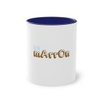 Taza bicolor - Azul oscuro - Camiseta «Quin marrón»