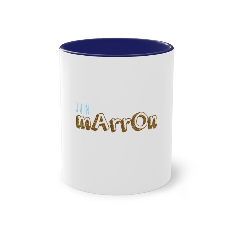 Taza bicolor - Azul oscuro - Camiseta «Quin marrón»