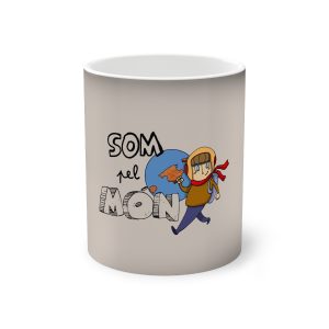 Taza magica que cambia de color - Negro - Camiseta «Som pel món»