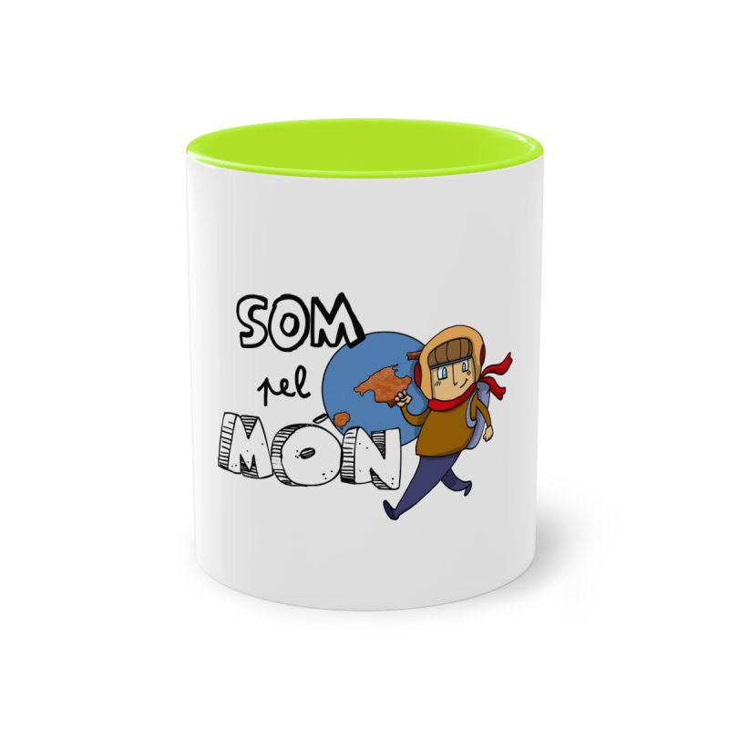 Taza bicolor - Verde claro - Camiseta «Som pel món»