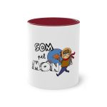 Taza bicolor - Granate - Camiseta «Som pel món»