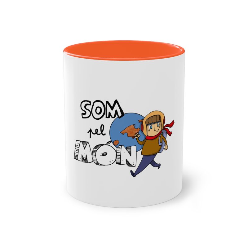 Taza bicolor - Naranja - Camiseta «Som pel món»