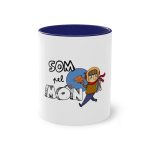 Taza bicolor - Azul oscuro - Camiseta «Som pel món»